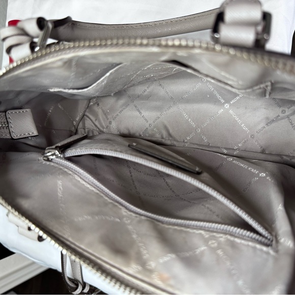 Michael Kors White and Grey Crossbody Purse - Picture 5 of 5